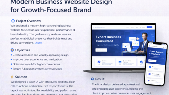 Modern Business Website Design for Growth-Focused Brand